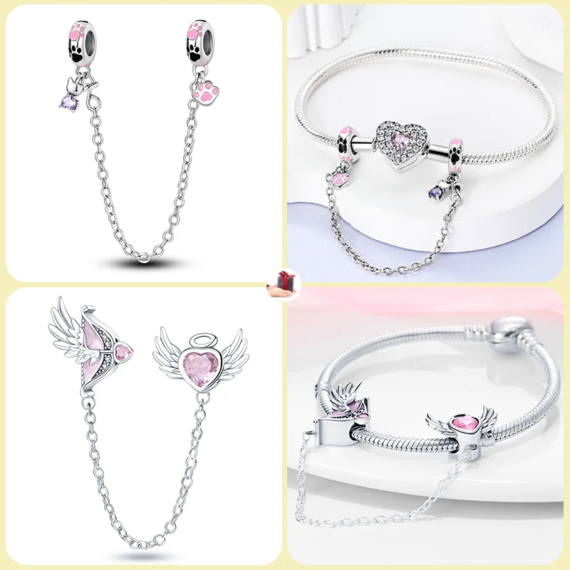 Elegante argento Sterling 925 stella farfalla zircone colorato distanziatore perline adatto per fascino Pandora braccialetto originale gioielli fai da te