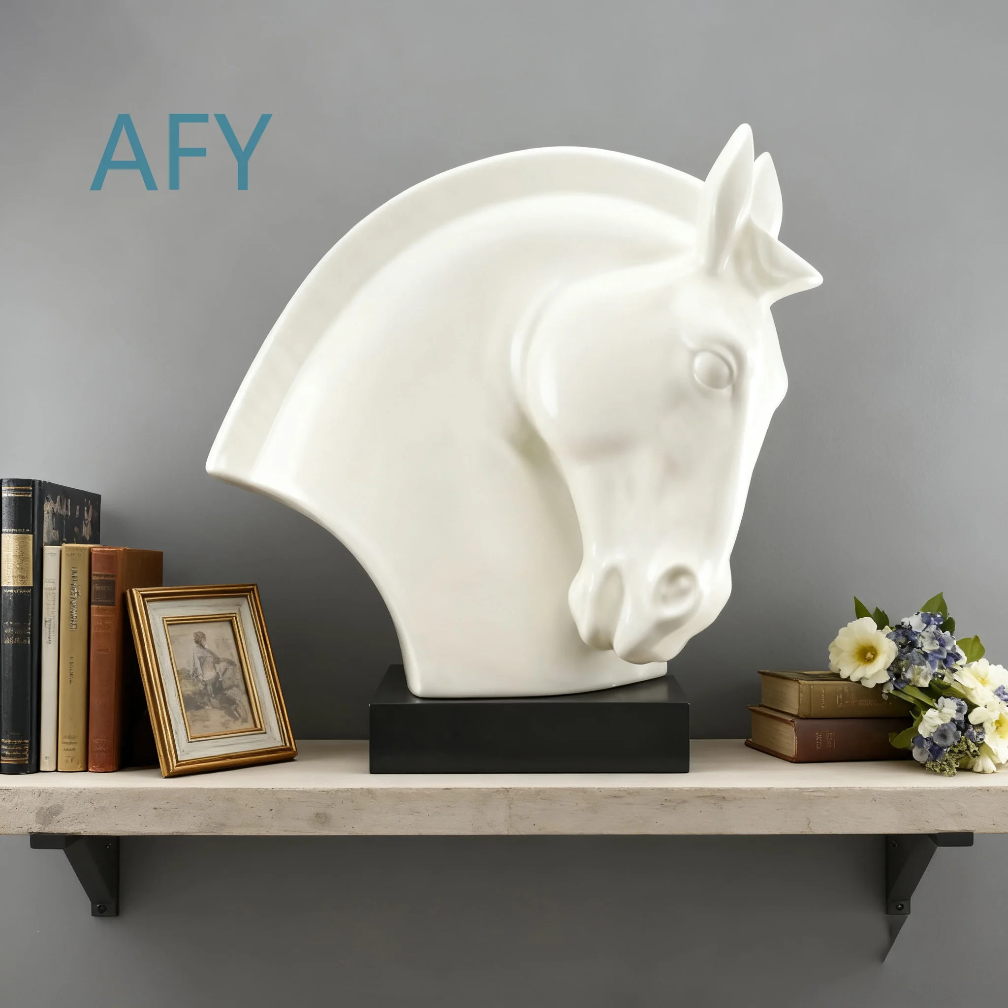 Creative Large Animal Horse Statue for Home Decor Resin Art Craft Carving Collectible Ornament for Living Room Bedroom Office