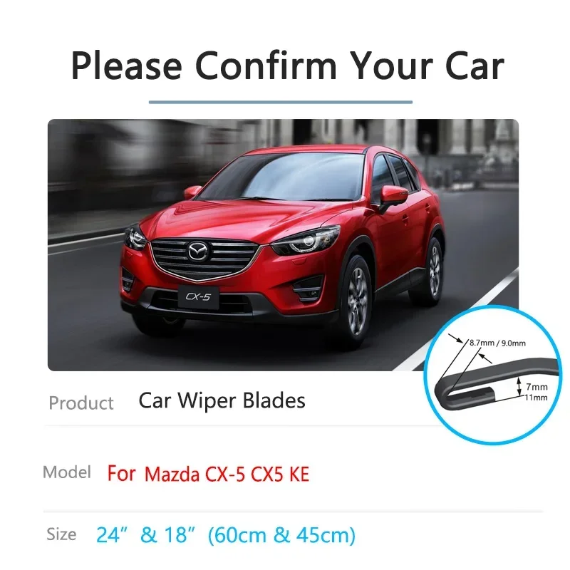 For Mazda CX-5 CX5 KE 2011 2012 2013 2014 2015 2016 Cleaning Windshield Windscreen Brushes Accessories Car Front Wiper Blades