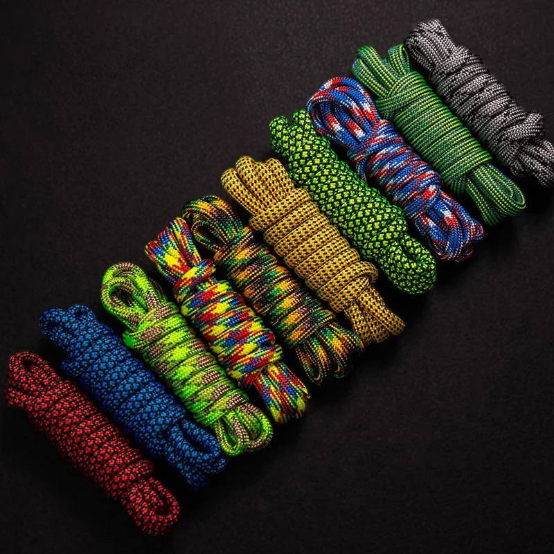 EDC Parachute Rope 4mm Braided Keychain Pendant Knife Pendant DIY Paratrooper Rope Knot (Length 1M)