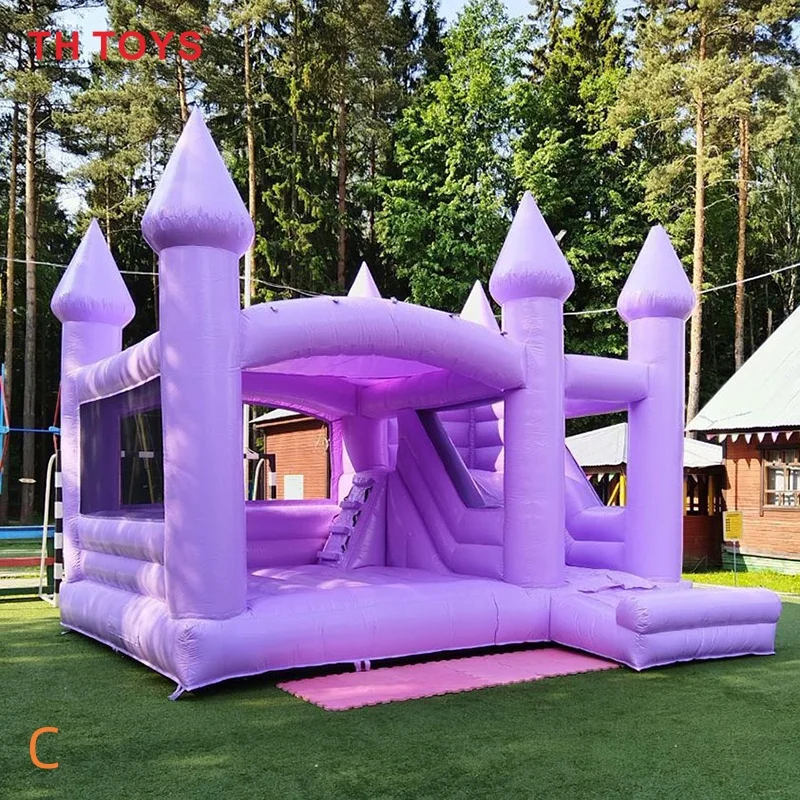 

by ship to door,Commercial rental Party Jumpers Indoor Outdoor Bouncing Castle purple Inflatable Bounce House with Slide