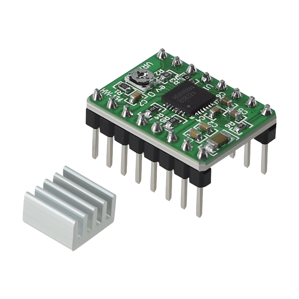 5PCS A4988 Stepper Motor Driver Module with Heatsink + Heat Sink 3D Printer Parts For SKR V1.3 1.4 GTR V1.0 MKS GEN V1.4 Board