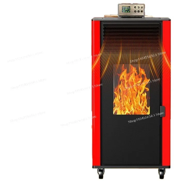 New Eco-Friendly Biomass Pellet Heating Stove Automatic Smart Indoor Smoke-Free Home Heating Equipment
