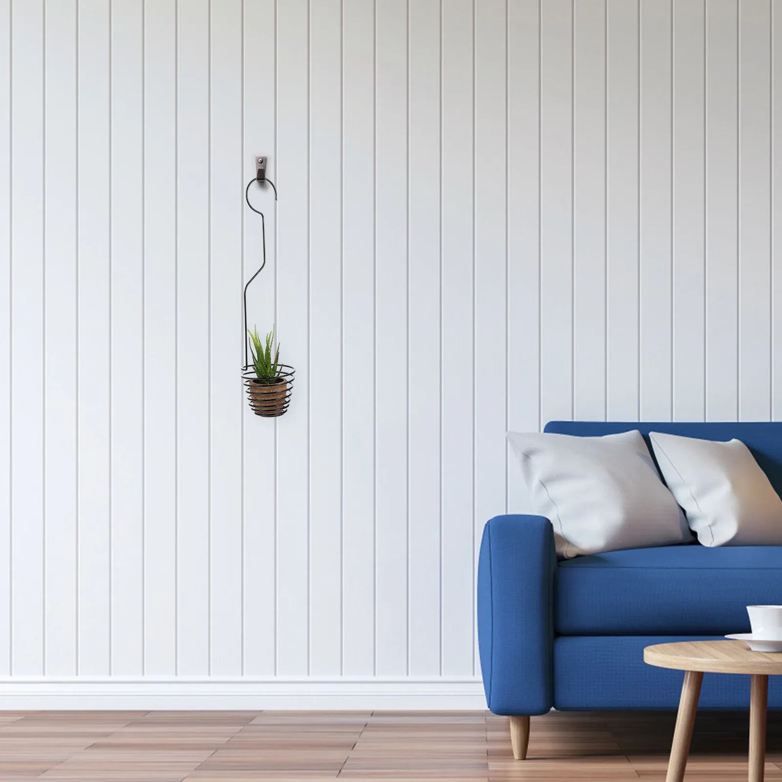 1 unidad de elegante soporte de hierro para plantas aéreas, para exhibición colgante de Tillandsia, decoración del hogar, colgador de pared para plantas aéreas, macetero de exhibición