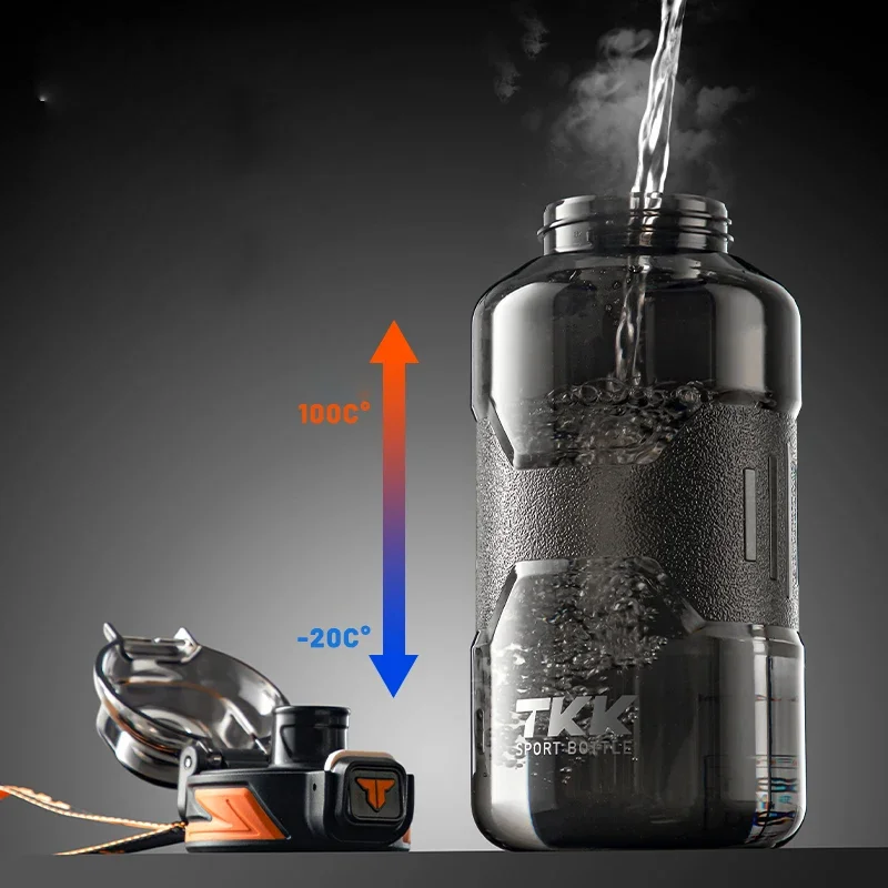 Large Capacity Sports Fitness Water Cup Boys With Straw & Drink Couples Outdoor Kettle Resistant To High Temperature Food Grade