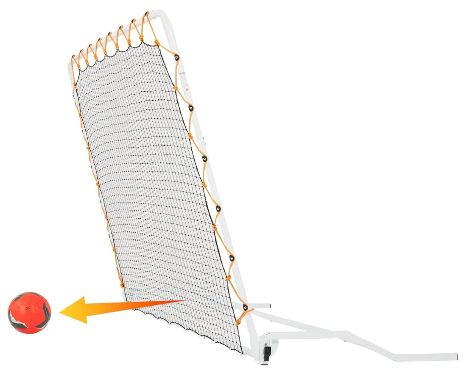 1 accesorio de sistema de rebote de entrenamiento de fútbol multiángulo, reboteador de marco de acero portátil con ajuste de Pedal, 5x6 pies, 2025
