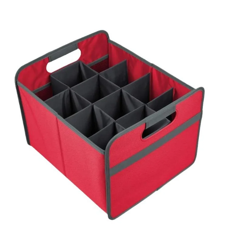 12 Pack Thickened Foldable Wine Storage Box Waterproof Organizer for Car Outdoor