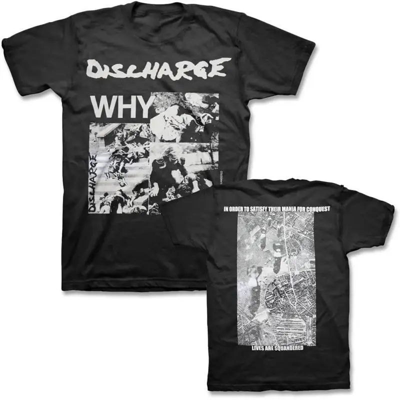 2 Sides Discharge Band Why Album T Shirt Black S 5XL 1J0398