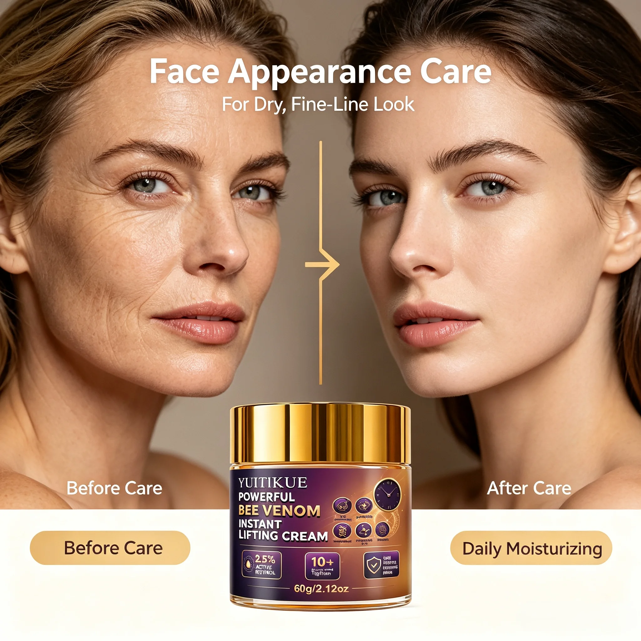Skincare Ingredients - Лифтинг-крем с пчелиным ядом 60 г,