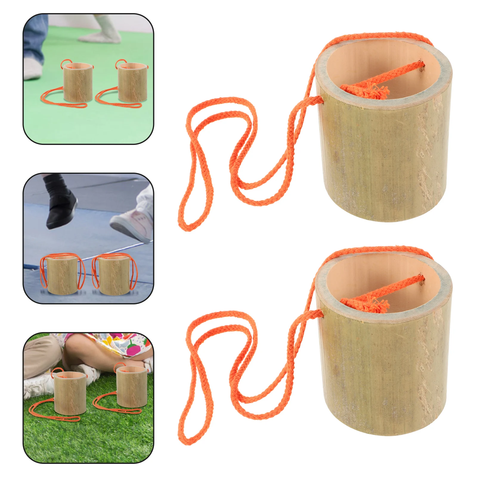 

2 Pcs Bamboo Stilts Children for Training Tube Balancing Kids Interactive Balance Toy Educational Toys Walking