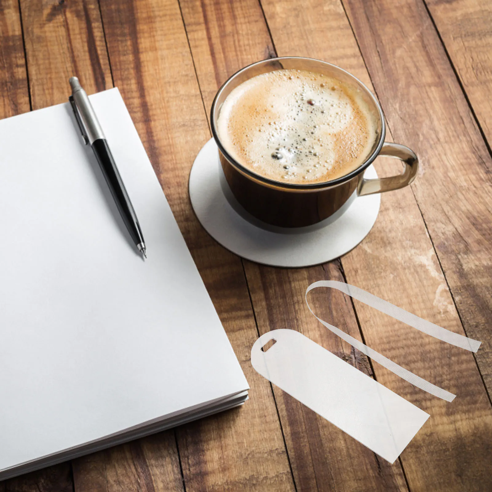 10Pcs Acrylic Bookmarks Blank Ribbon Page Markers DIY Reading Supplies Decorative Book Labels Acrylic Bookmark Blank