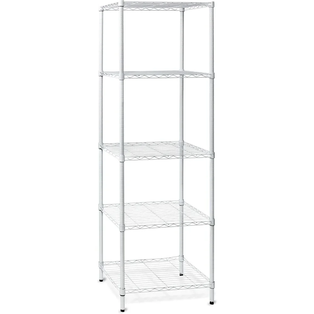 

SHF-01055 5-tier white shelving unit, 250 lbs storage cabinet comodas con cajones furniture sideboard