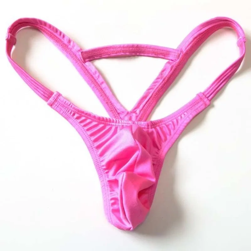 Smooth and Soft Men's Underwear  Thin Breathable Pants Sexy Fluoroelastic U Raised Bag Thong Tight Low-rise T Pants Temptation