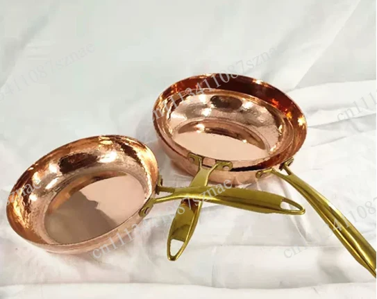 Thickened pure copper pan Western steak frying French copper frying pan