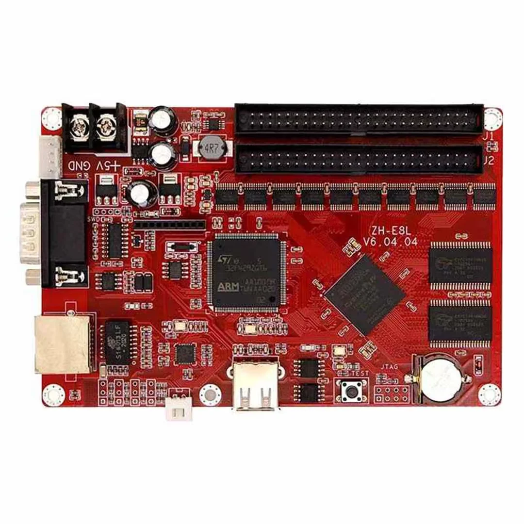 ZH-E8L Single Dual Color Control Card Ethernet Port USB Flash Drive Serial Port LED Screen Points 512x2048 Use