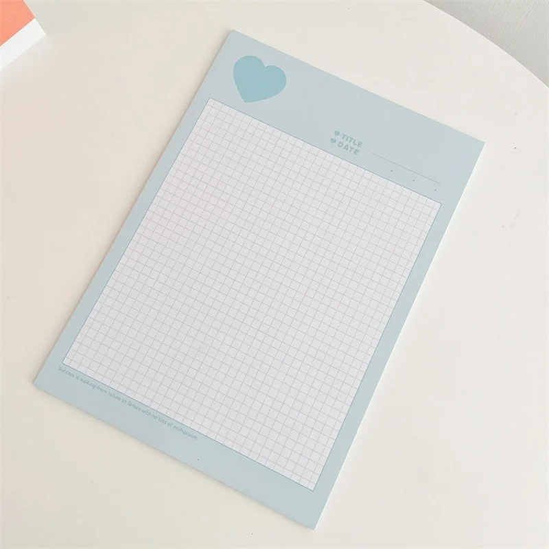 Ins Colorful Love Cute Memo Pad B5 Student Learning Notes kawaii creative diary Stationery office School Supplies 30 Sheets