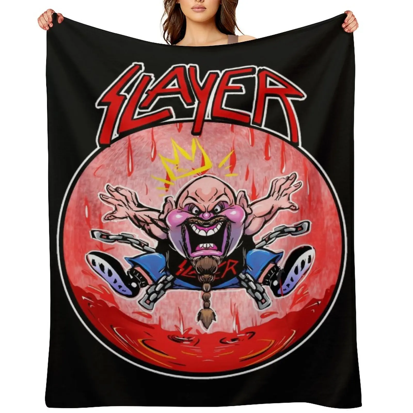 

Retro Music Band- Vintage Heavy Metal Classic Throw Blanket Comforter Decorative Beds Sleeping Bag Flannel Blankets