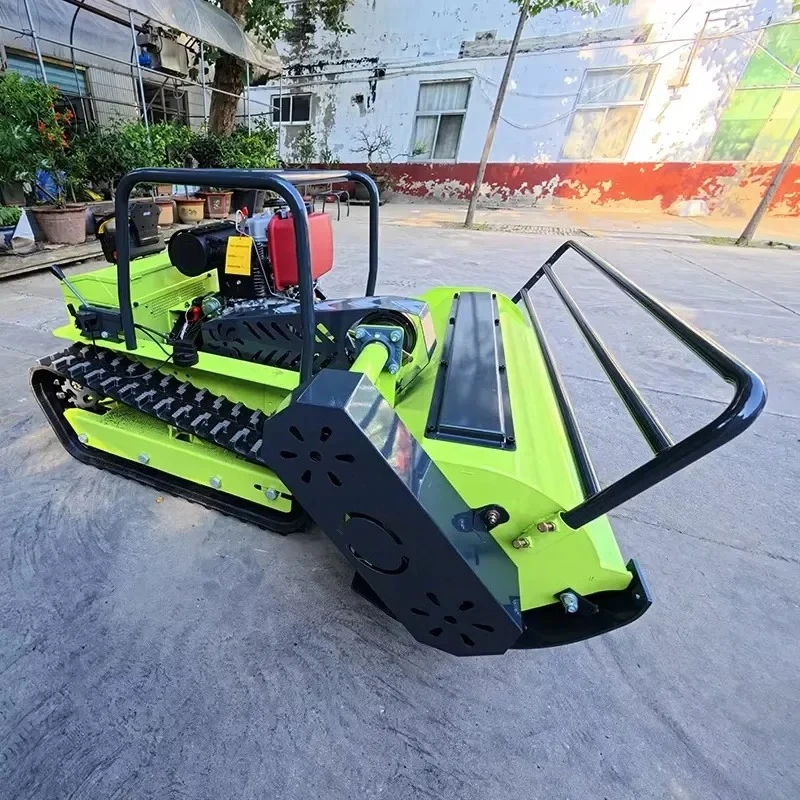 CE Standard Diesel Tracked Flail Mower Remote Zero Turn for Mountain Orchard Park Villa Yard Bush Mowing