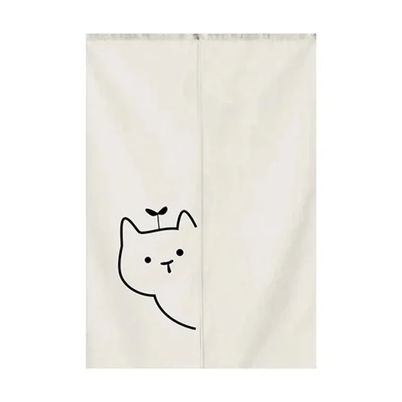 Cortina cálida de estilo japonés con estampado de gatos VIKAMA, cortina para puerta de cocina, cortina separadora de ambientes, pantalla de privacidad, decoración del hogar