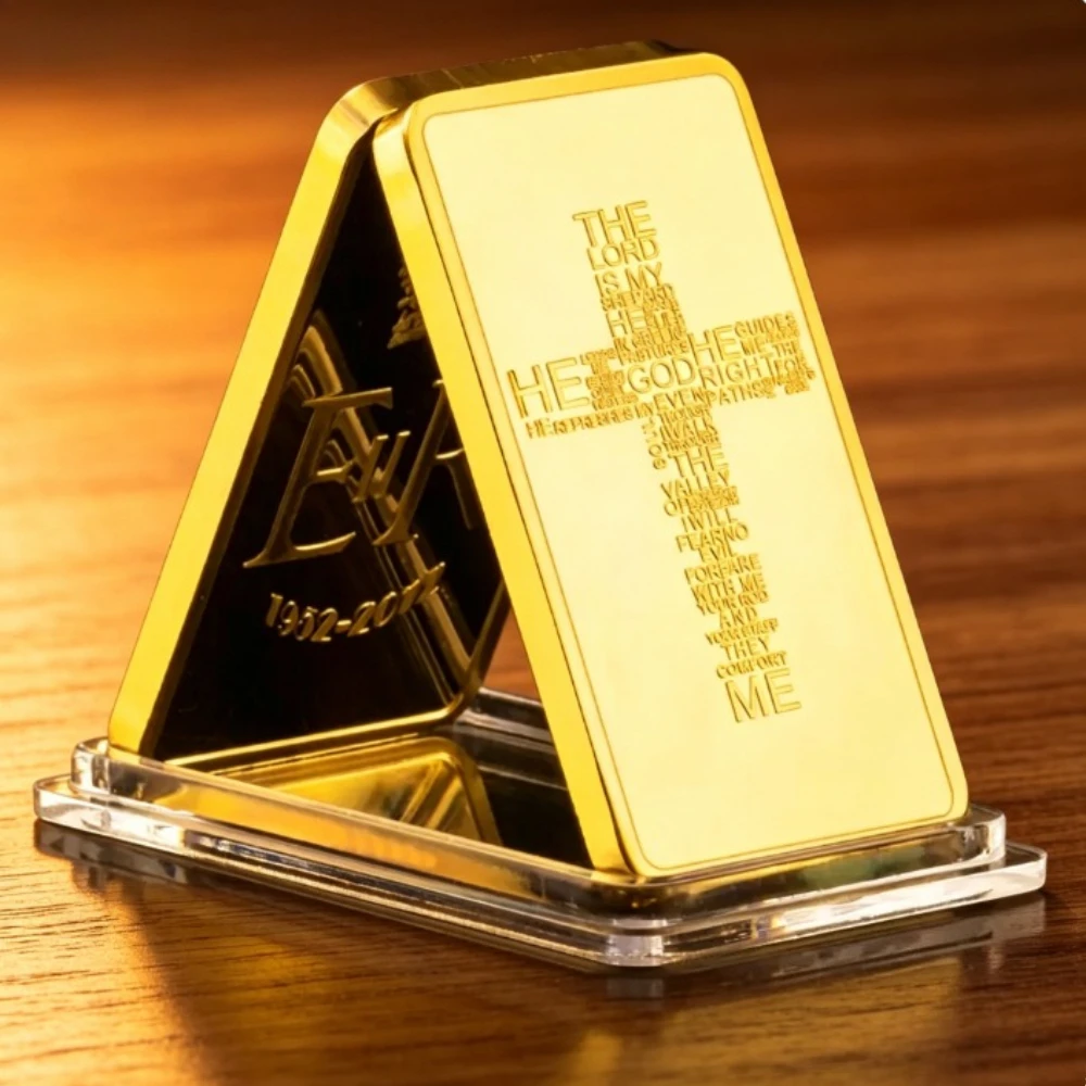 Jesus Bar Station of The Cross Passion Souvenir Coin Gold Plated Christianity  Commemorative Coins