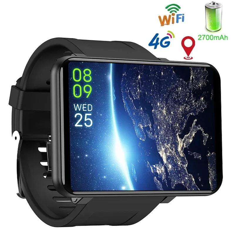 

2025 DM100 4G Smart Watch 2.86 Large Screen Android 7.1 Smartwatch 2700mAh Battery MTK6739 Quad Core 3GB/32GB 5.0MP Camera GPS