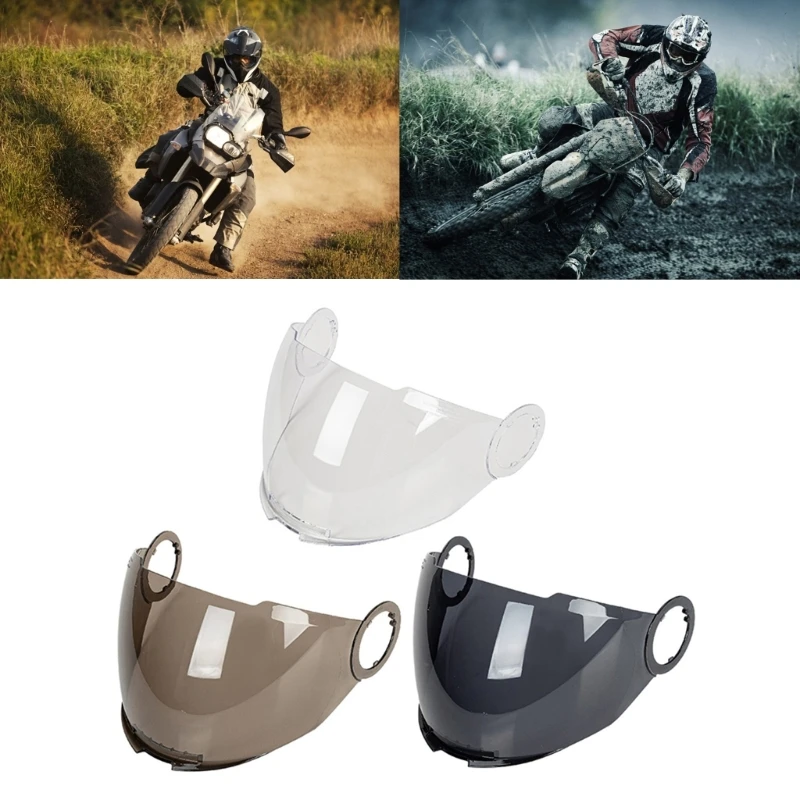 Motorcycle Half Face Helmet Visor Lens Replacement High Strength Sunscreen Capacete Windshield UV Protection Lens for VIALE