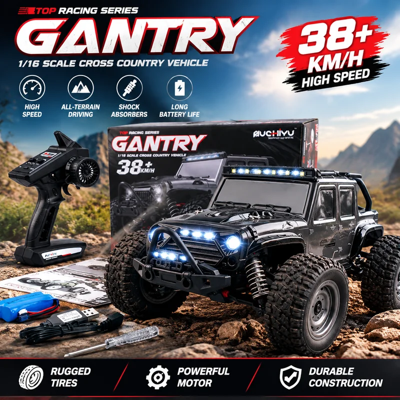Auchiyu 1/16 4wd Off Road Rc Car 38km H 2.4ghz Remote Control All Terrain Drift Monster Truck Three Styles Adult Gift
