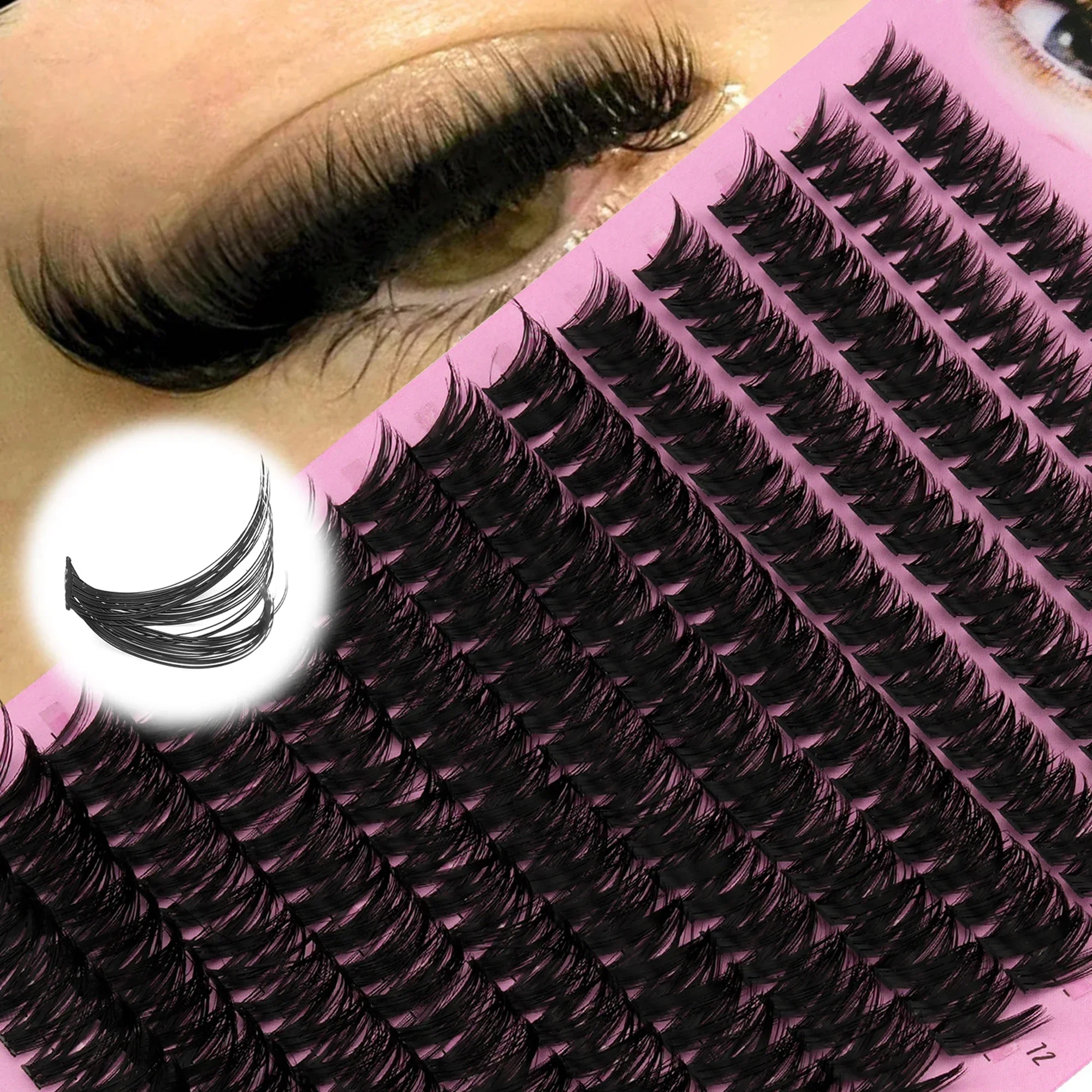 Eyelash Extension Russian - Russian Volume Cluster Lashes D Curl