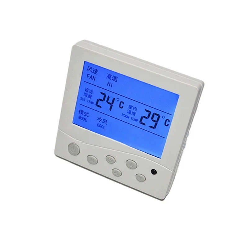 

Central air conditioner LCD thermostat Touch screen intelligent temperature control switch panel fan air conditioner thermostat