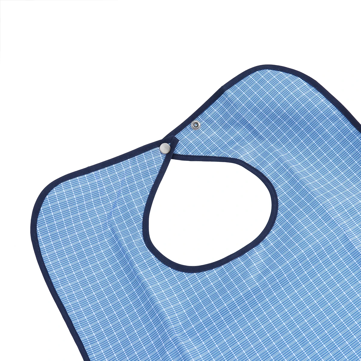 

Adult Bib Waterproof Clothing Protector Double Layer Machine Washable Plaid Design For Elderly Mealtime Apron