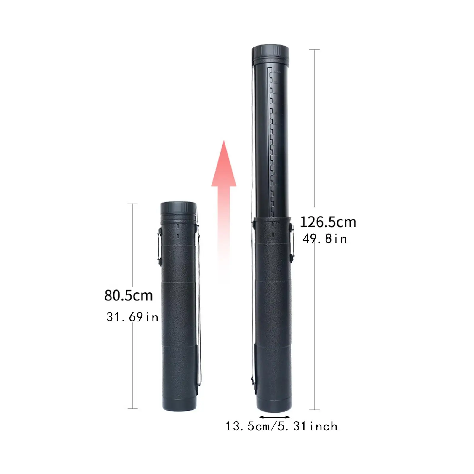 Tubo telescópico de armazenamento de desenho de pôster para imagem de papel de plano