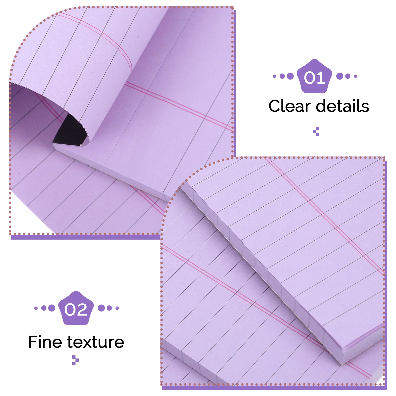 

4 Pcs Legal Notepad Small Lined Notebooks for Work Wide Ruled Paper Memo Pads Nonstick Design Long Term Use