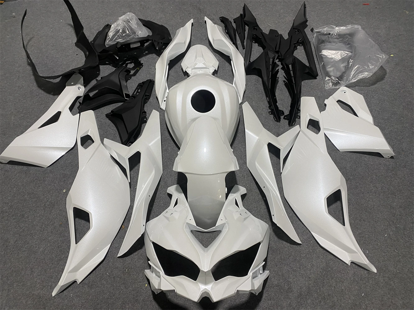 Motorcycle Fairings Kit Fit For ZX-25R ZX-4R 2019 2020 2021 2022 2023 Bodywork Set High Quality ABS Injection Pearly white