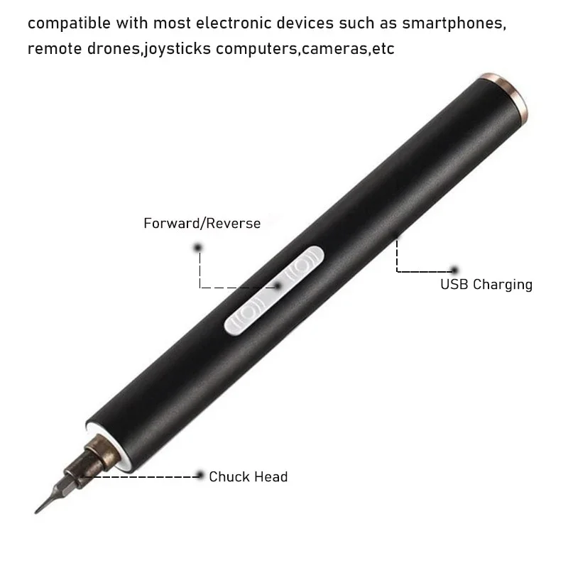 Mini chave de fenda elétrica sem fio, chave de fenda elétrica multifuncional de precisão 3.6v bateria de lítio recarregável, manutenção doméstica para casa diy