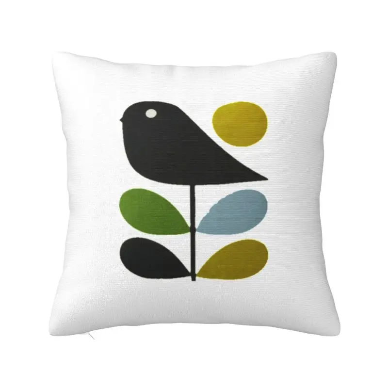 Custom Luxury Abstract Orla Kiely Bird Cushion Covers  Velvet Mid Century Scandinavian Pillow Case for Sofa Square Pillowcase