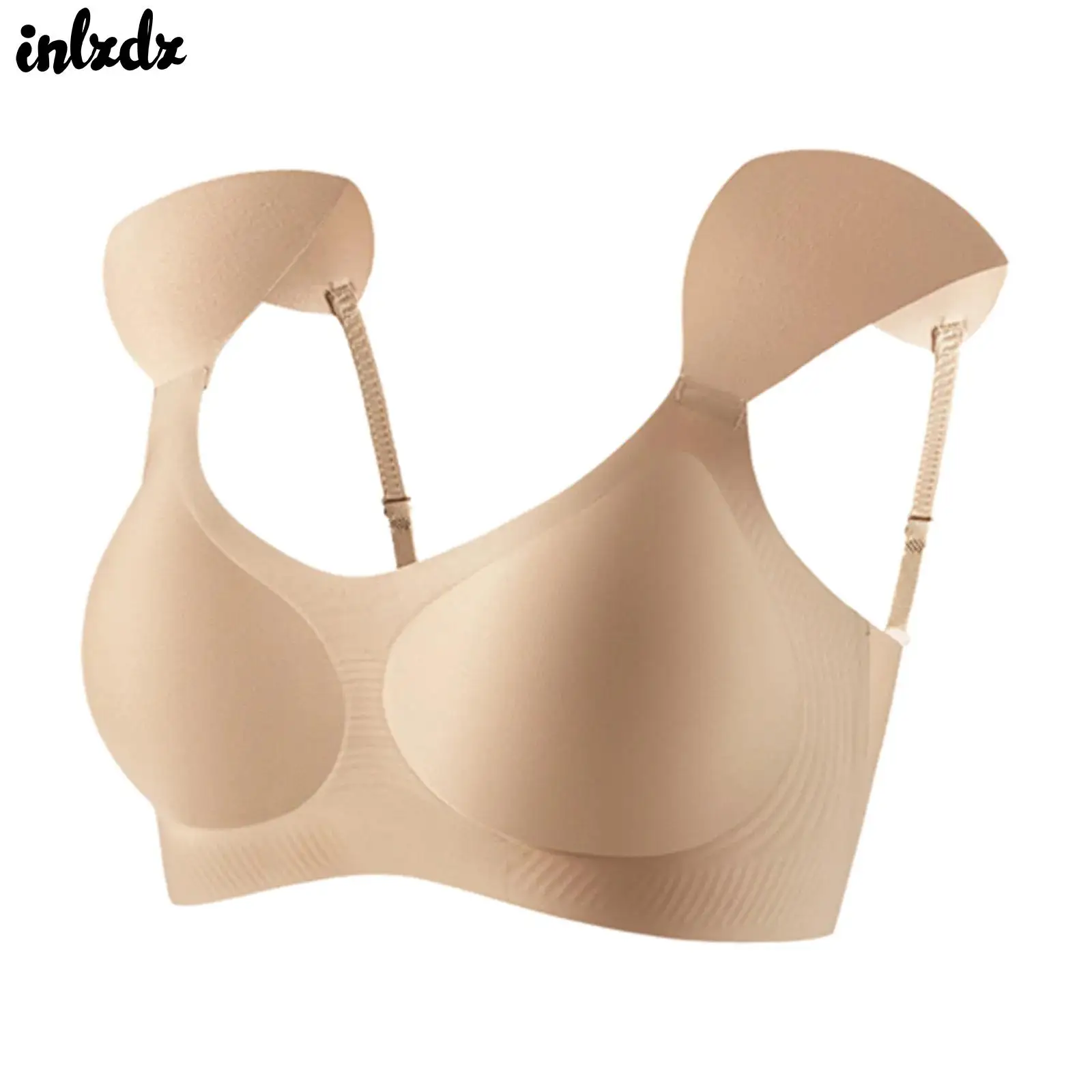 

Womens Seamless Bra with Built-in Shoulder Pads No-wire Wireless Support Good Support Comfort Everyday Bra Lingerie Bralette