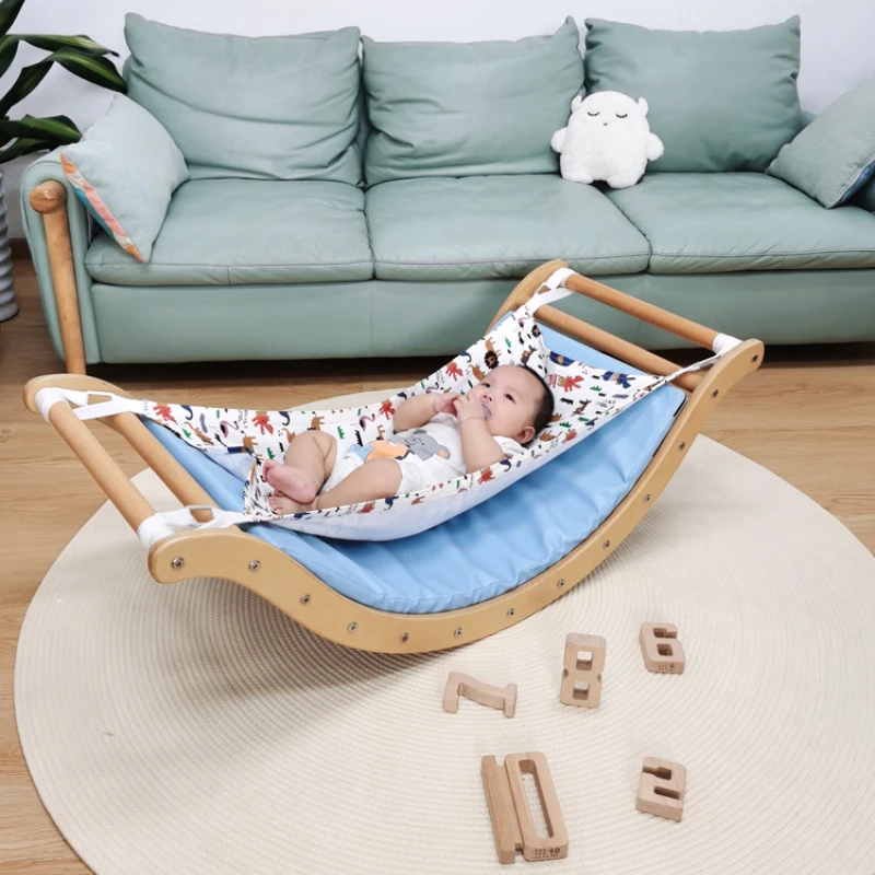 Children\'s climbing frame hammock cloth art swing arc slide seesaw cradle baby home