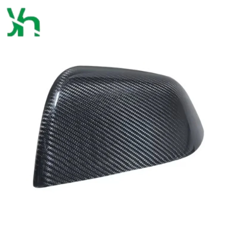 マットカーボンファイバーミラーカバーセット2個、2019年以降のテスラモデルY外装アクセサリーに適合