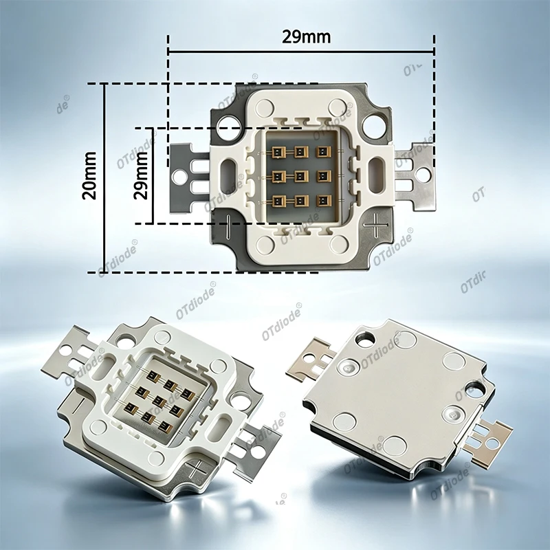 High Power Infrared IR LED Chip 3W 5W 10W 20W 30W 50W 100W 680nm 740nm 760nm 800nm ​​850nm 880nm 900nm 940nm 980nm 1050nm Lamp N