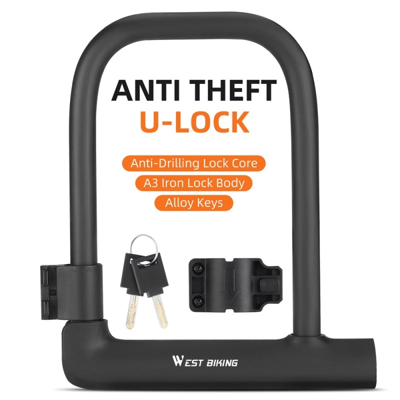 AliExpress NONE Bicycle U Lock Portables Mountain Road Bike Padlock Anti-theft Security Scooter Motorcycle Lock Cycling Accessories