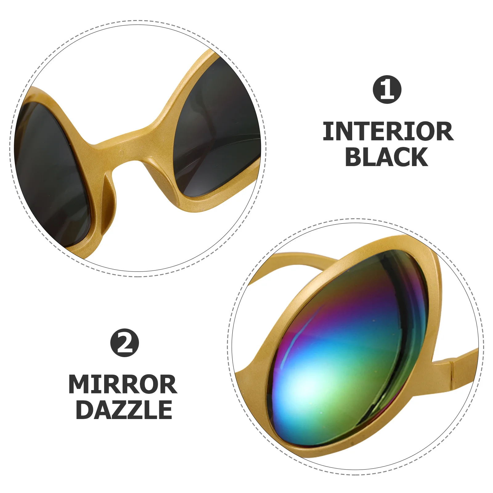 

1Set Headband and Sunglasses Kit Fashionable Party Props Accessory for Adults Novelty Glasses with Curved Temples