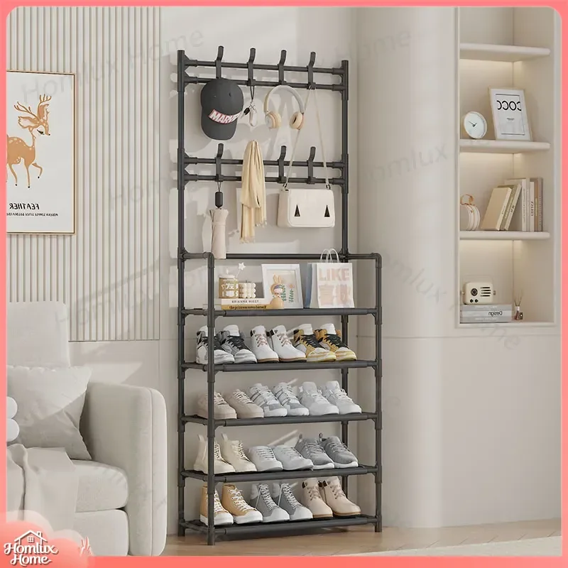 for TEMU popular spot delivery hanger bedroom floor multi-functional coat rack home door assembly shoe rack
