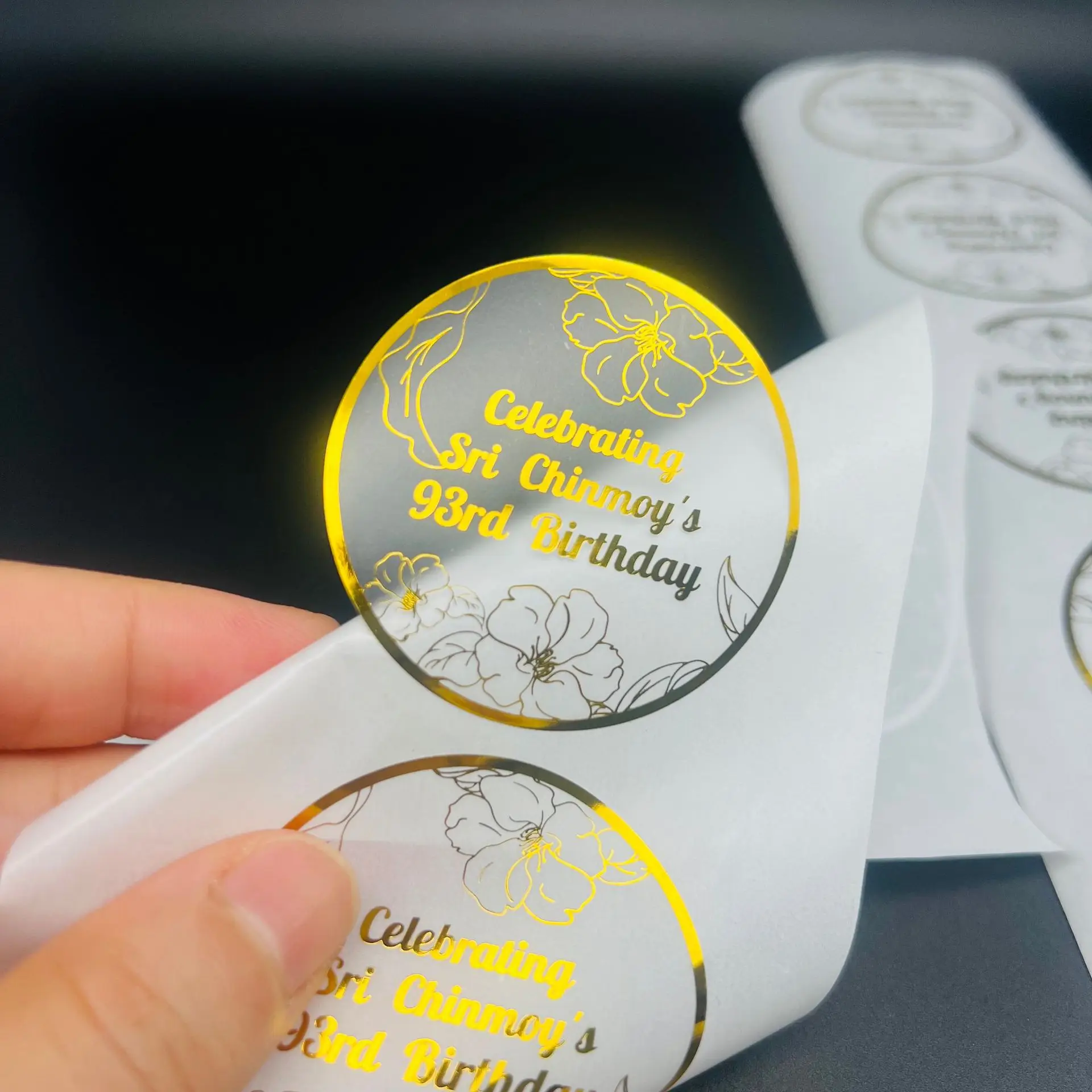 Custom Gold Stickers – Metallic, Foil & Luxury Printed Sticker
