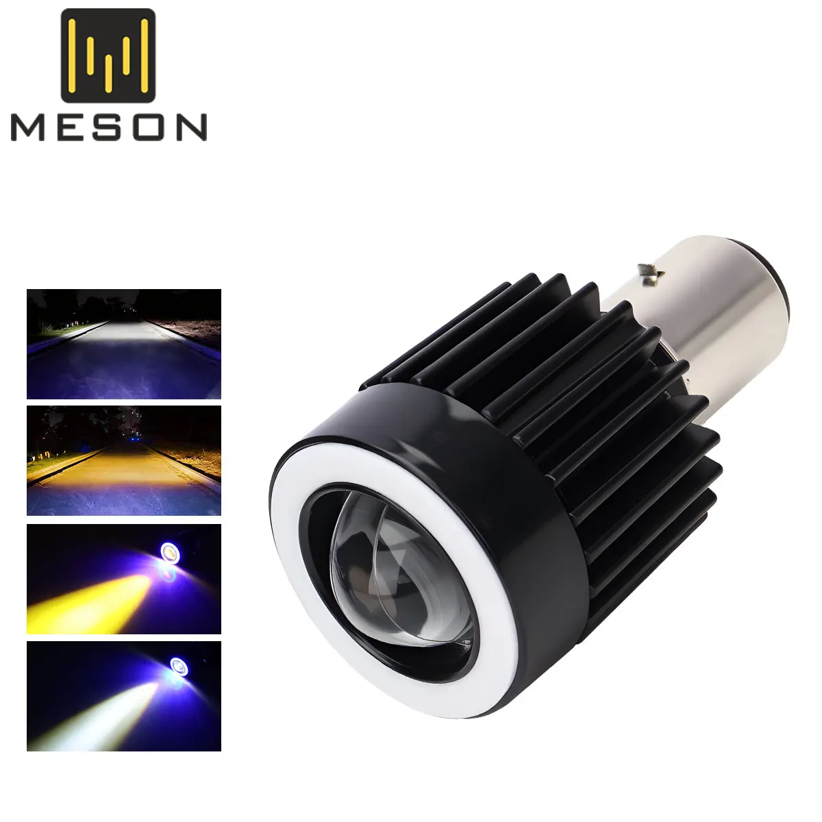 

1PC 6000LM H4 BA20D LED Bulbs Motorcycle Headlight 12-96V Day Running Light Dual Color White Yellow Hi/Lo Beam 3570 Chip