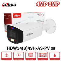 Dahua 8MP 4MP Smart Red Blue Lights Sound Light Alarm Camera Full Color Human Detection Security Two-way Talk HFW3849T1-AS-PV S5