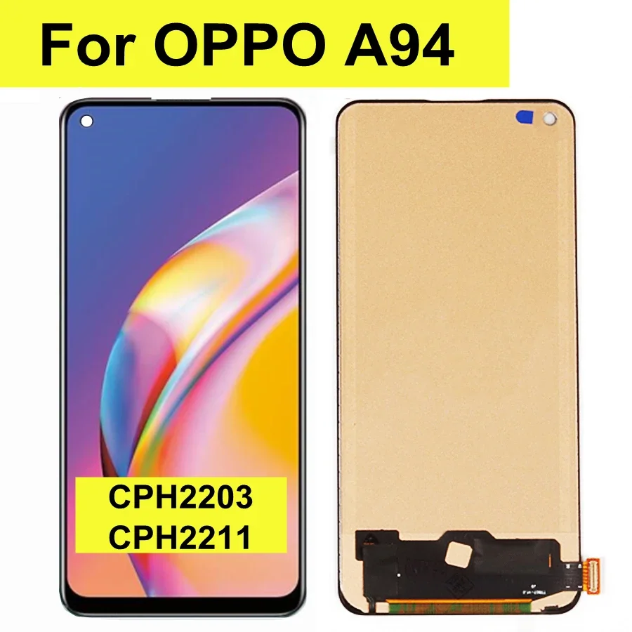 

TFT черный дисплей 6,4 дюйма для Oppo A94 4G CPH2203 / A94 5G CPH2211, ЖК-дисплей стандарта a94