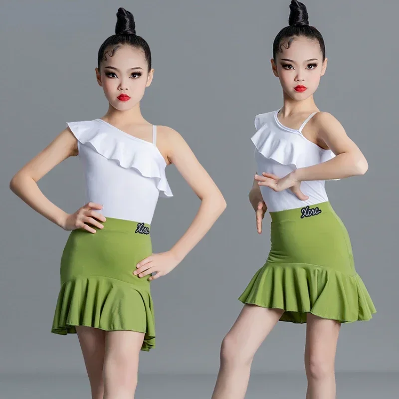 

New Style Children's Latin Dance Dress Modern Waltz Grading Test Training Competition Kids Ballroom Tango Salsa Dance Costume