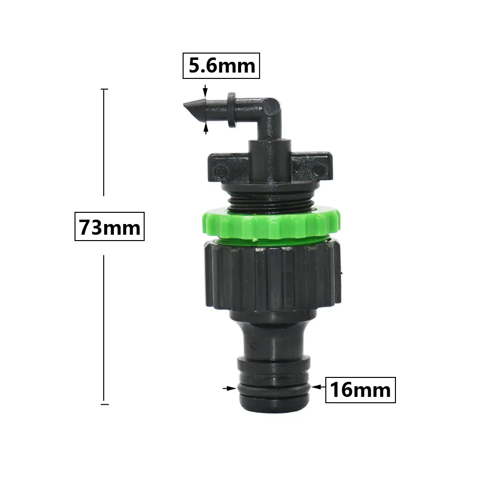 1/2 gwint męski do 4/7mm króciec do węża złącze z 16mm szybkie złącze ogród rura wodna wspólne nawadniania kropelkowego System montażu