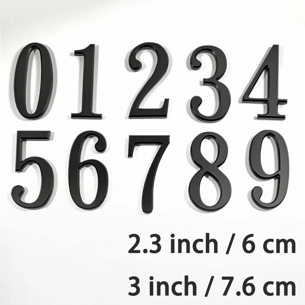 

6-7.5 Cm Exterior House Numbers Letters&Numbers Door Plate Self Adhesive Digits Office Address Residential Hotel Exterior Number