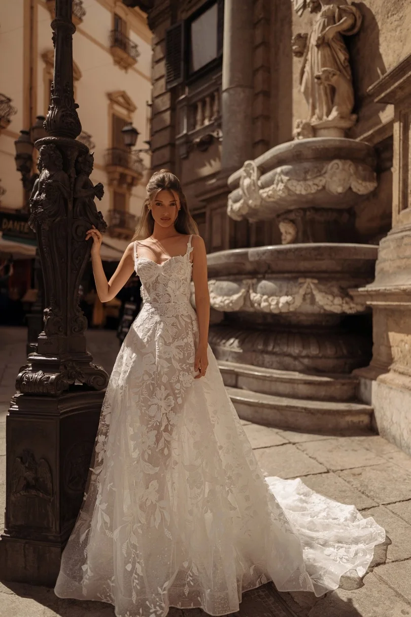 

A line Wedding Dresses Lace Dress Vestido De Noiva Minimalista Vestidos Feminino Elegante Para Casamento White Para Boda Civil